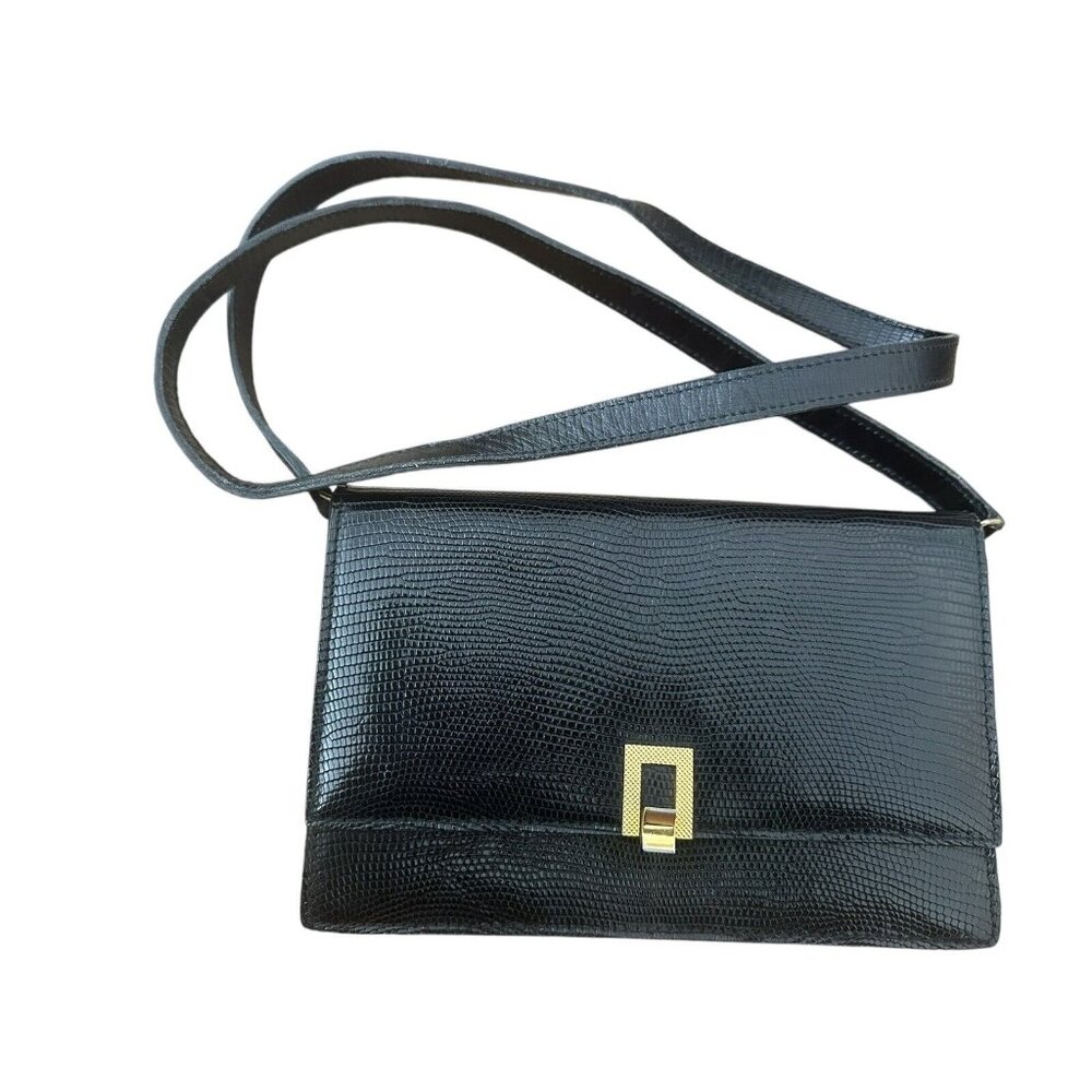 Vintage Lederer Madision ave. at‎ 56st. Made in France Lizard Leather Purse